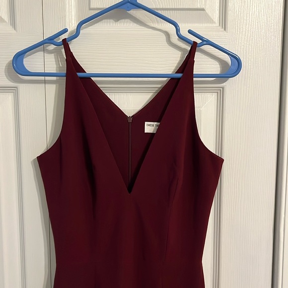 Maroon dress the population dress - Picture 2 of 5